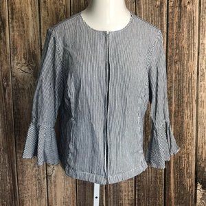 Live A Little Women's Blazer Top ~ Sz PL ~ Blue